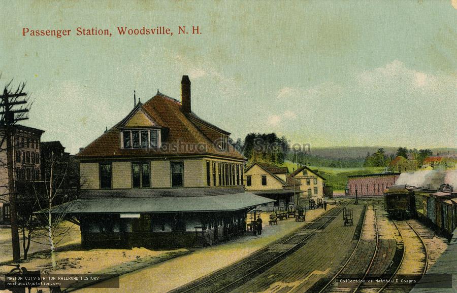 Postcard: Passenger Station, Woodsville, New Hampshire